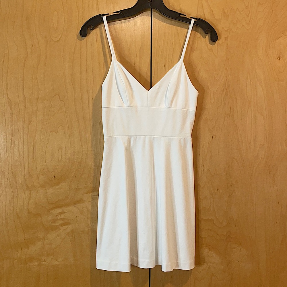Amanda Uprichard white spaghetti strap mini dress